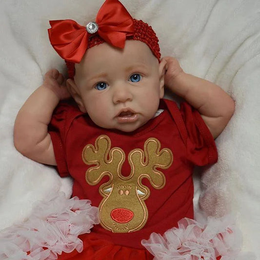 22 Inches Open Eyes Christmas Reborn Doll Girl-Saskia