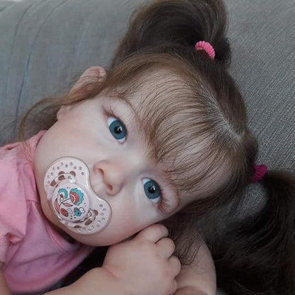 20 Inches Cute Debbie Short Hair Open Eyes Reborn Doll Girl Liam Series