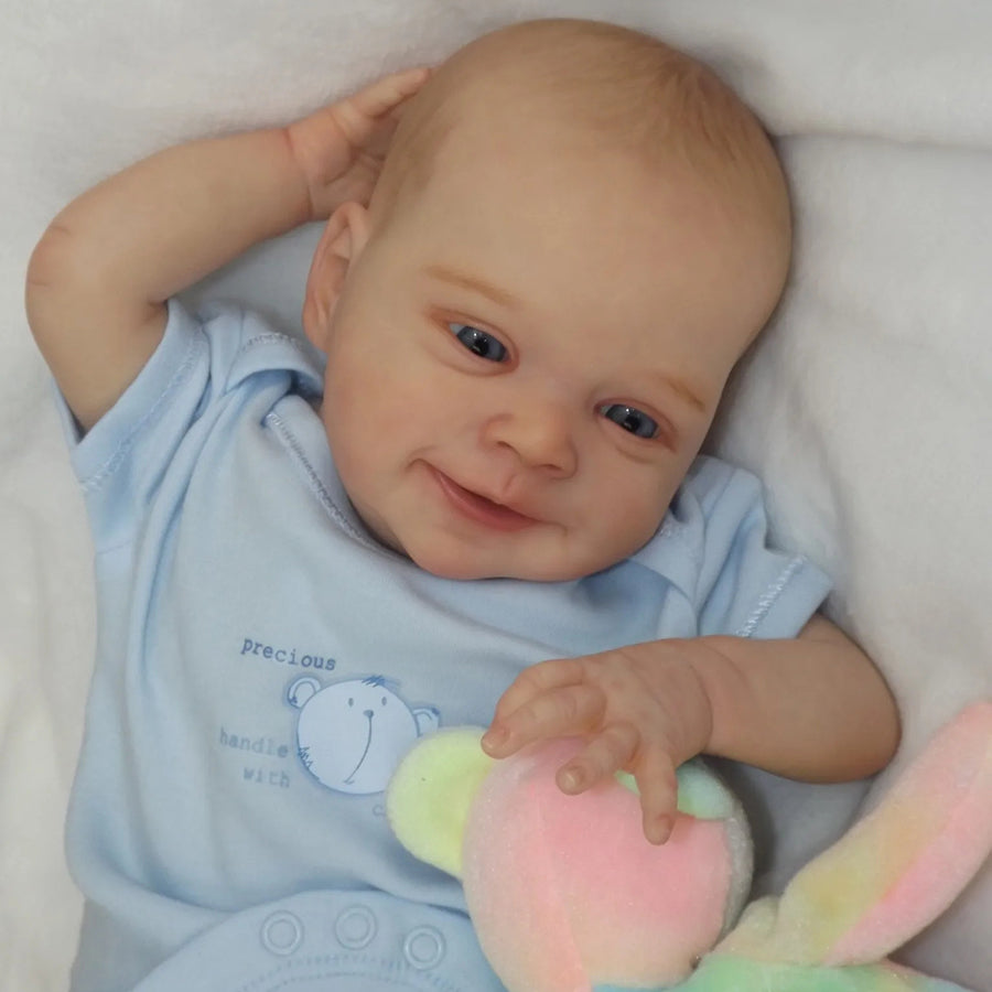 19 Inches Open Eyes Smile Reborn Doll-Sebastian