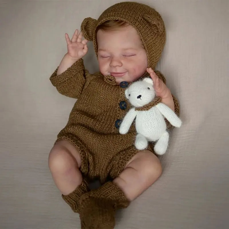 20 Inches Sweet Bruce Closed Eyes Reborn Doll Boy-April Serie