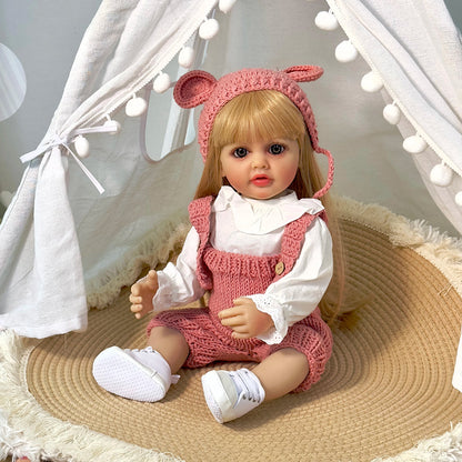 22 Inch Reborn Dolls Girls Cheryl With Long Blonde Hair