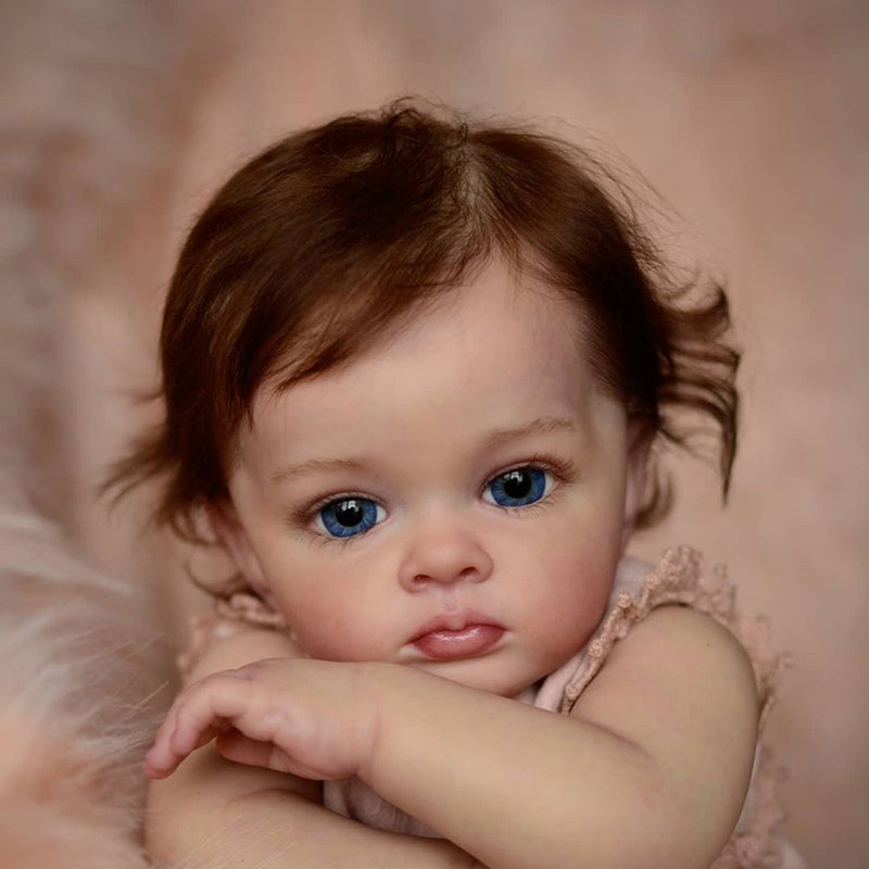 22 Inches Magda Brown Hair Reborn Doll Girl-Tutti Series