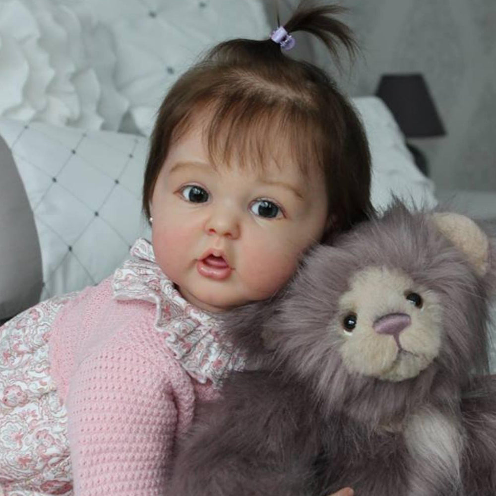 20/24 Inches Abel Open Eyes Reborn Dolls Girls With Hair