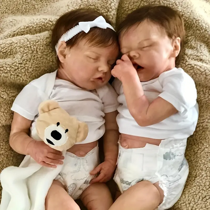 17 Inches 43Cm Sweet Sleep Reborn Twin Sister Mandy And Martina