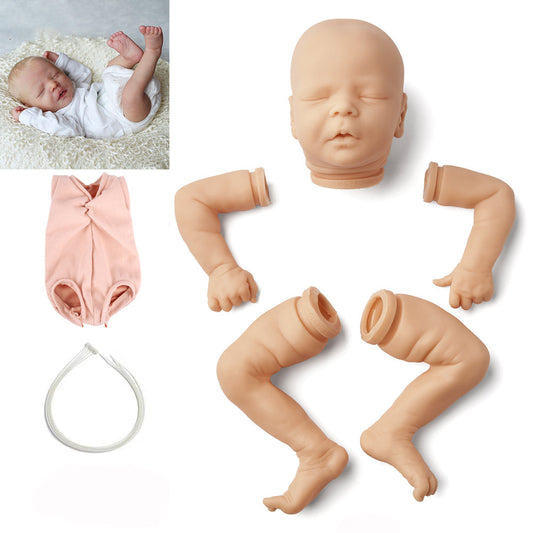 17 inches Darren Closed Eyes DIY Blank Unpainted Unfinished Reborn Doll Kit