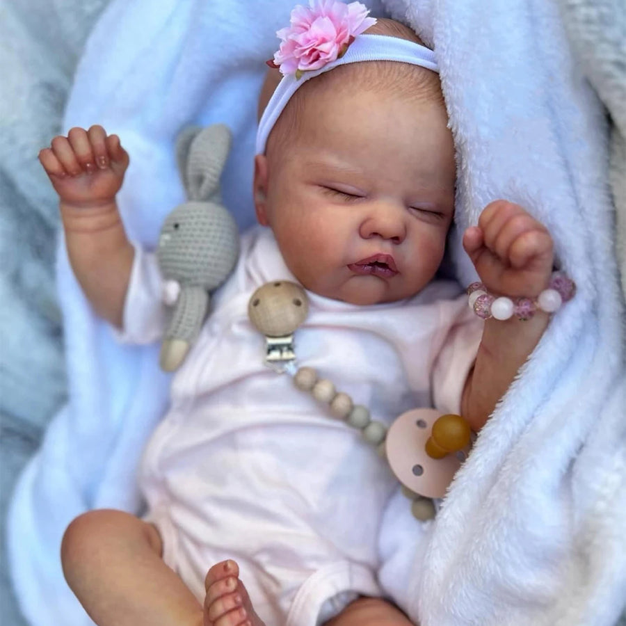 Amelia 19 Inches Lifelike Closed Eyes Reborn Dolls-Quinbee