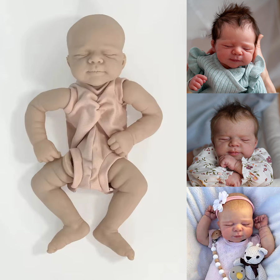 19 Inches Closed Eyes Unfinished Doll Kit Reborn Pascale