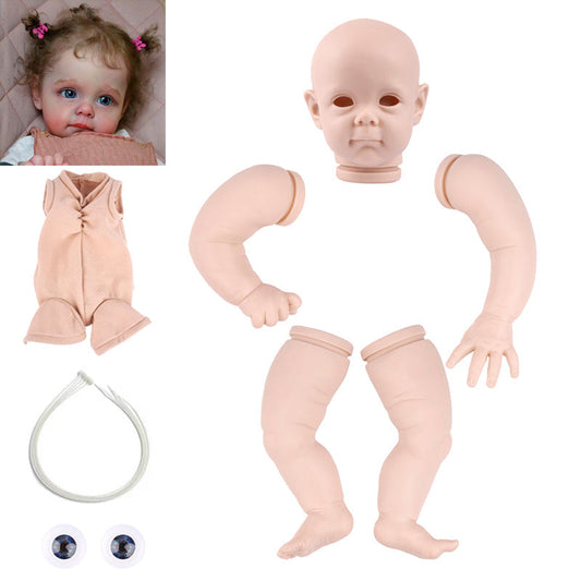 22 inches Maggi DIY Blank Unpainted Open Eyes Reborn Doll Kit