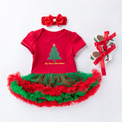 Short Sleeves Christmas Clothes for 22-23 Inches Reborn Dolls