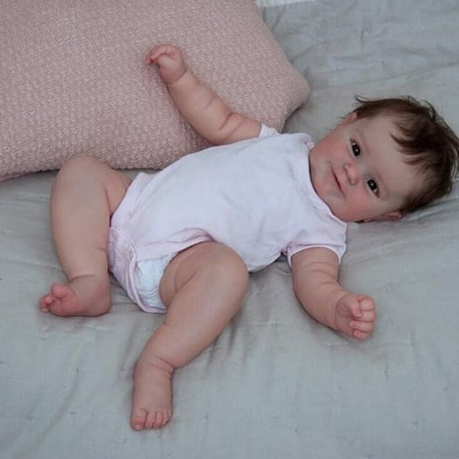 20 Inches Lifelike Philippa Open Eyes Brown Hair Reborn Doll-Maddie Series