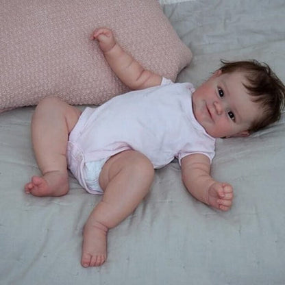 20 Inches Lifelike Philippa Open Eyes Brown Hair Reborn Doll-Maddie Series