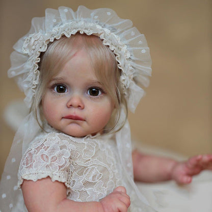 22 Inches Lifelike Sweet Sorrow Blond Hair Reborn Doll Girl - Maggie Series