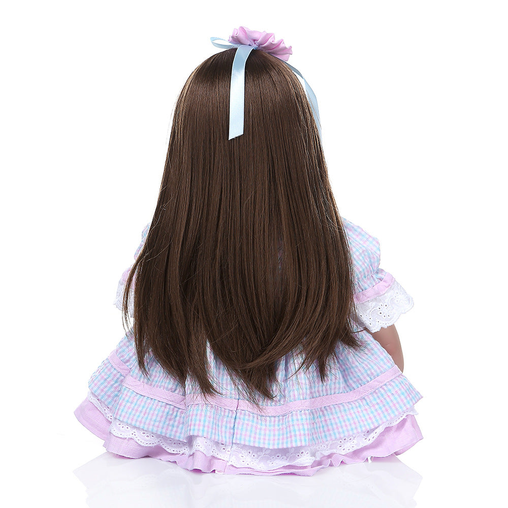 60Cm Cloth Body Reborn Doll With Long Hair