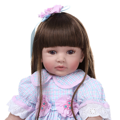 60Cm Cloth Body Reborn Doll With Long Hair