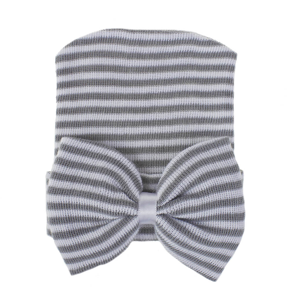 Cute Bow Knot Knitted Pullover Baby Hat