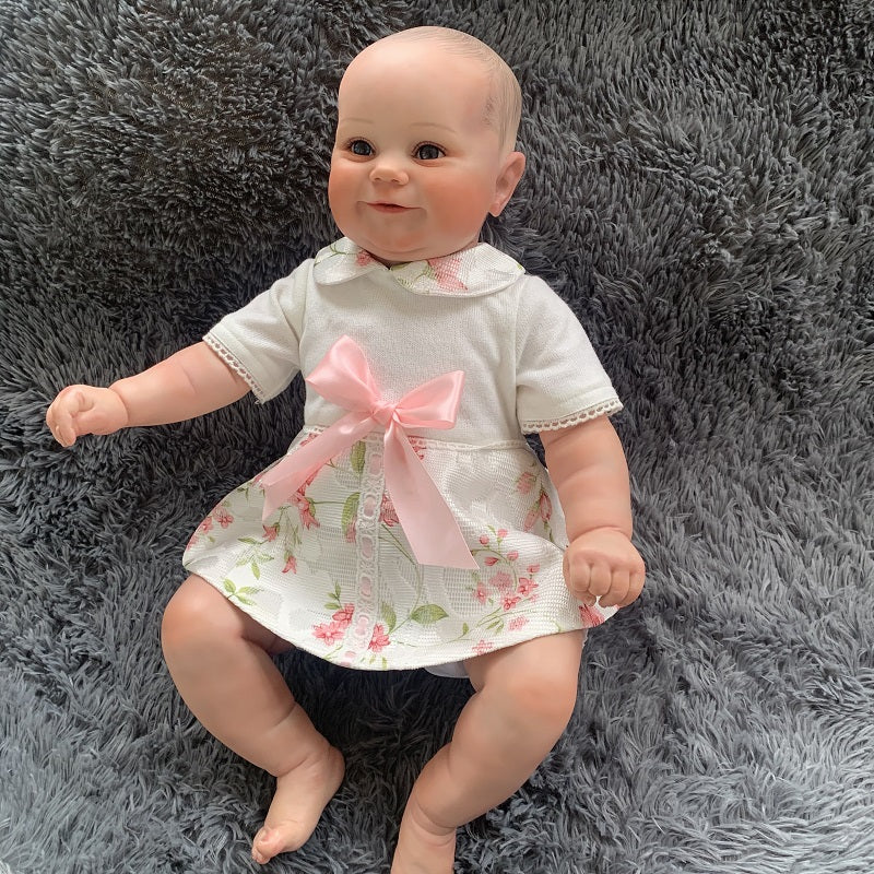 50CM Reborn Baby Doll Girl Maddie Chubby Face Hand-drawing Hair