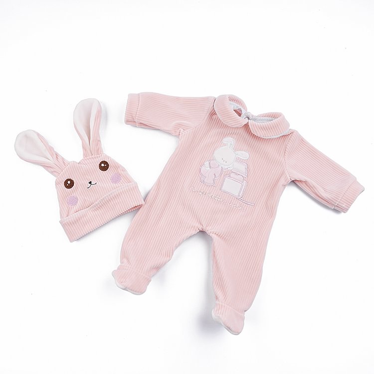 Cute Pink Bunny Clothes for 17-19 Inches Reborn Doll