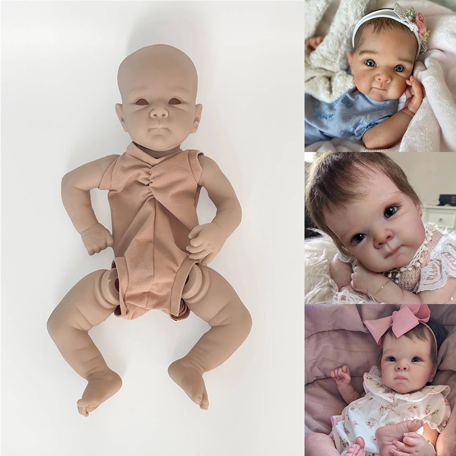 18 inches Bettie Open Eyes DIY Blank Reborn Doll Kit