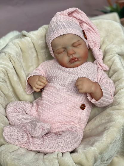 20 Inches Lifelike Closed Eyes Reborn Doll Twin Sisters-Loulou