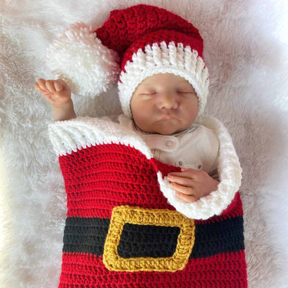 18 Inches Closed Eyes Reborn Dolls with Christmas Sleeping Bag-Levi