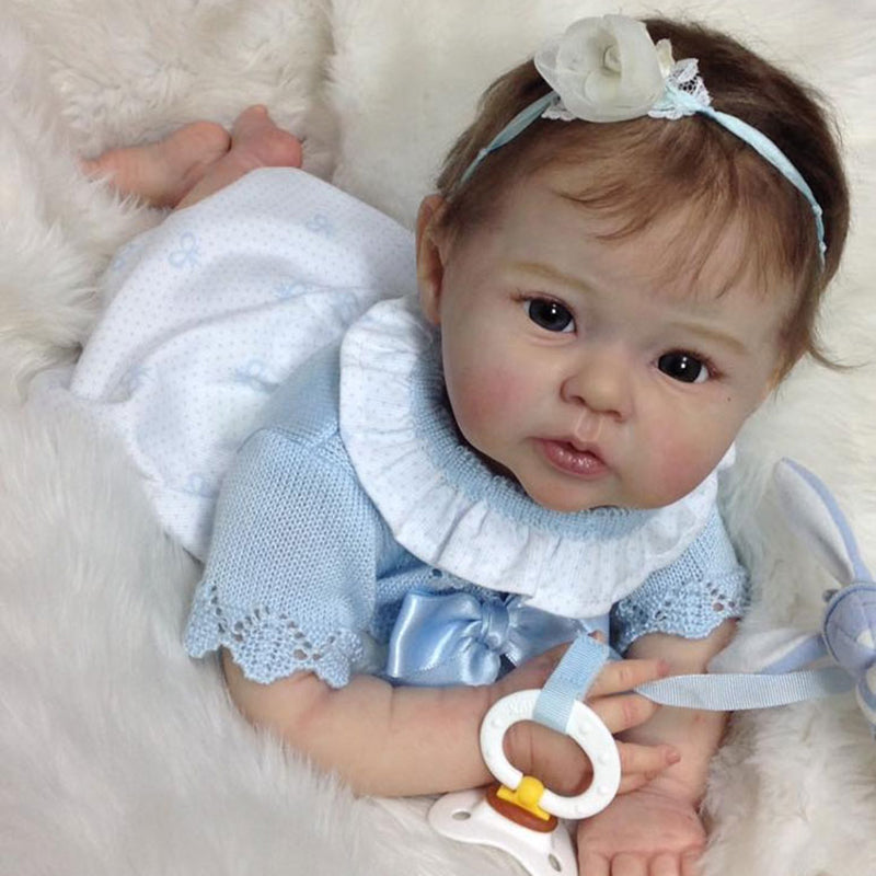 20 inches Raven DIY Blank Unpainted Open Eyes Reborn Doll Kit