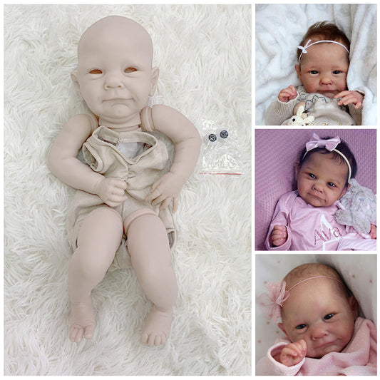 19 inches Ava Open Eyes DIY Blank Unpainted Reborn Doll Kit