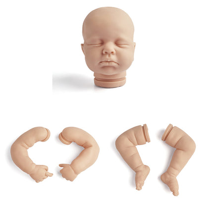 20 inches Loulou DIY Unpainted Unfinished Closed Eyes Reborn Doll Kit