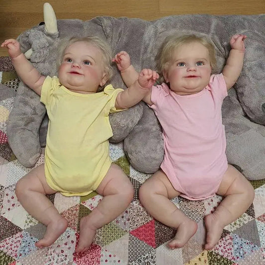 20 Inches Lifelike Amelia and Marvin Open Eyes Reborn Twins Dolls