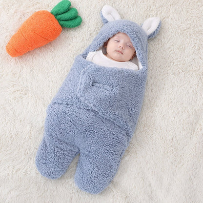 Plush Big Ears Split Legs Sleeping Bag For 16-24 Inches Reborn Dolls