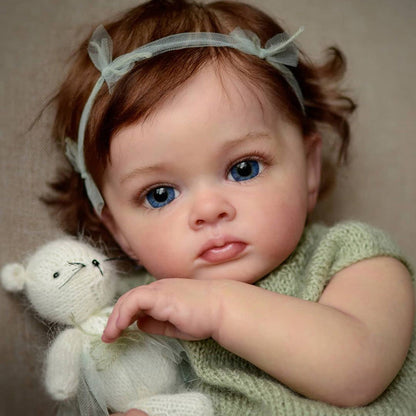 22 inches Tutti Open Eyes DIY Blank Unpainted Reborn Doll Kit