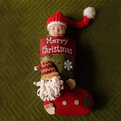 Christmas themed hat sleeping bag for 16-22 Inches Dolls