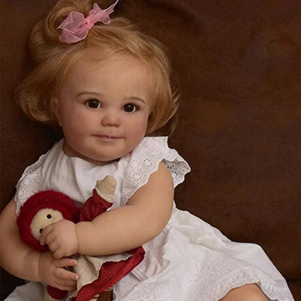 May 24 Inches 60cm Open Eyes Blonde Hair Reborn Doll-June Awake