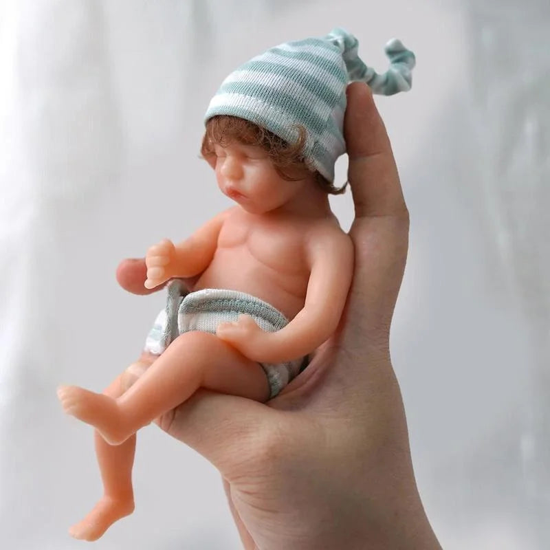 6 Inches 15cm Twin A Sleeping Mini Reborn Doll