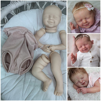 18 inches Agnes Smile DIY Blank Unpainted Reborn Doll Kit