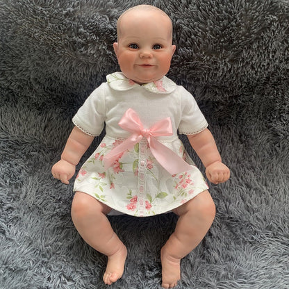 50CM Reborn Baby Doll Girl Maddie Chubby Face Hand-drawing Hair