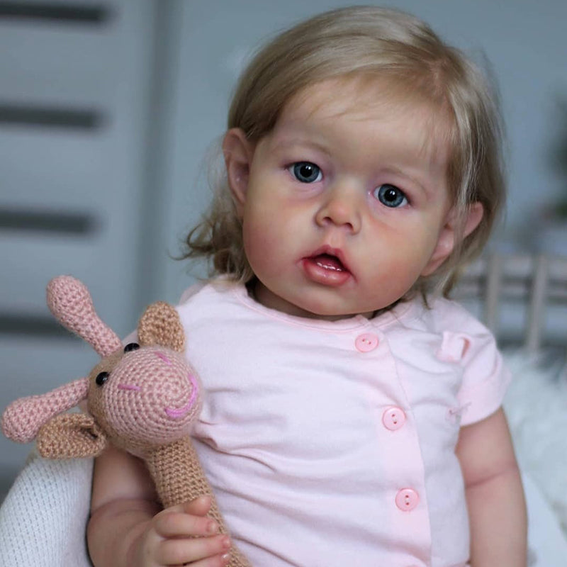 20 Inches Sweet Diana Short Hair Open Eyes Reborn Doll Girl Liam Series