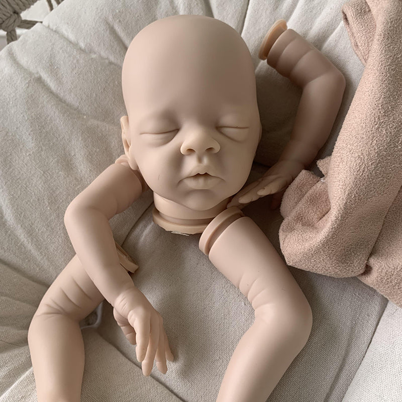 16 inches Daisy Closed Eyes DIY Blank Unpainted Reborn Doll Kit