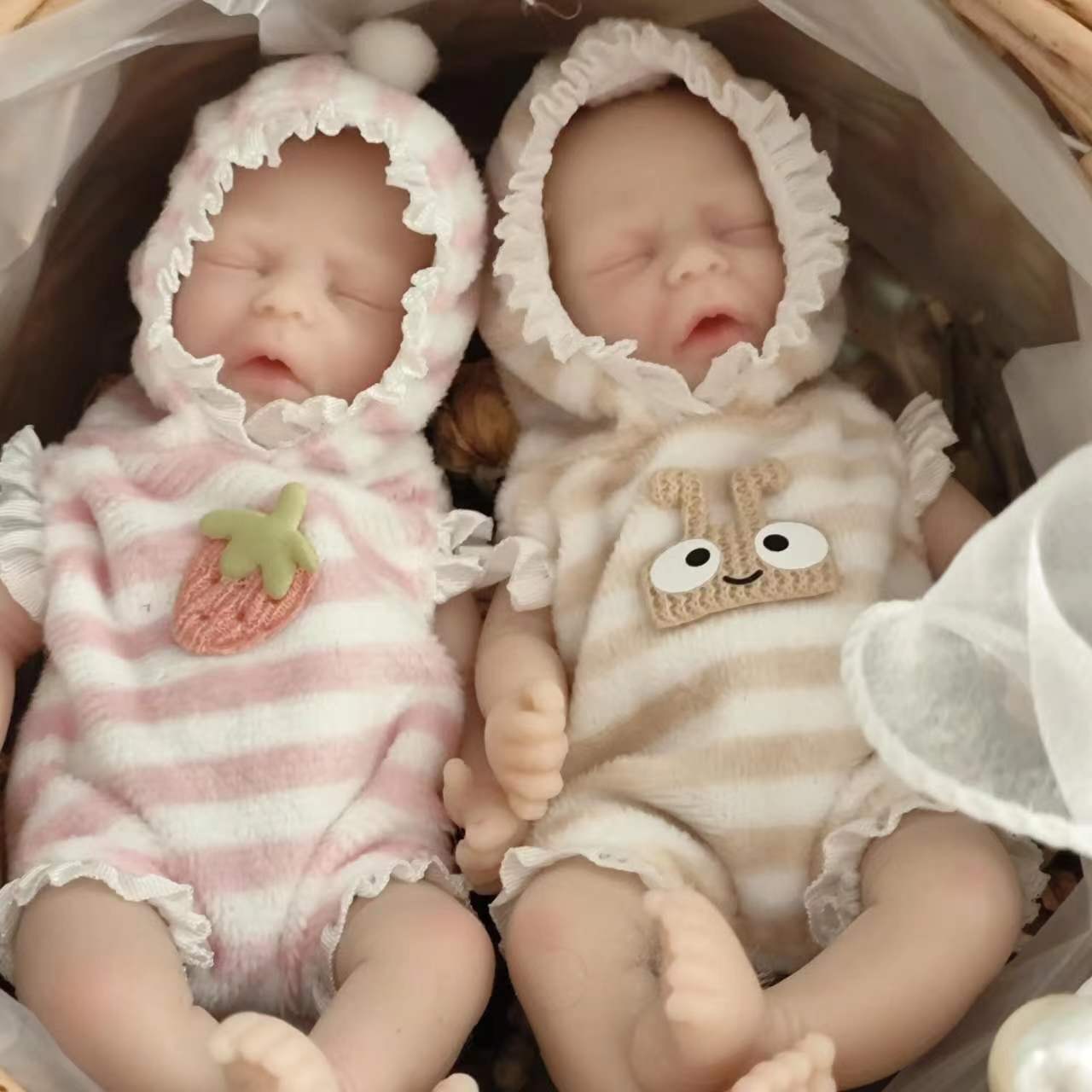 6 Inch 15cm Closed Eyes Reborn Dolls Twins-Darren