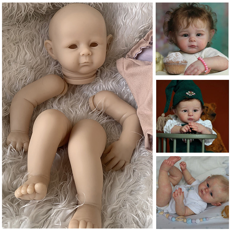 22 inches Archie Open Eyes DIY Blank Unpainted Reborn Doll Kit