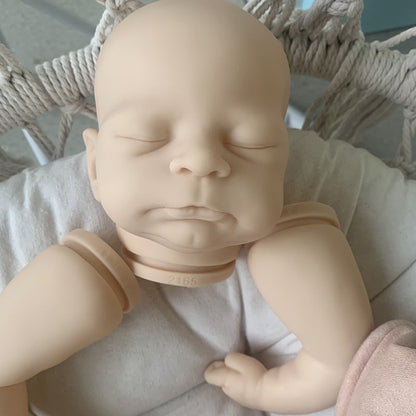 21 inches Timothy Closed Eyes DIY Blank Unpainted Reborn Doll Kit