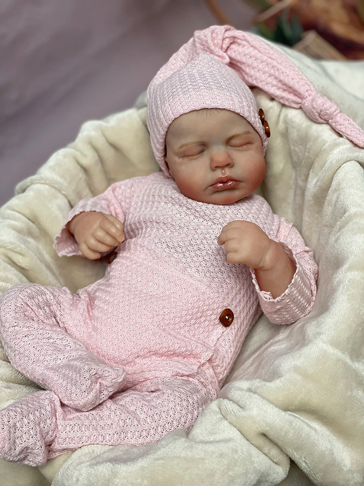 20 Inches Lifelike Closed Eyes Reborn Doll Twin Sisters-Loulou