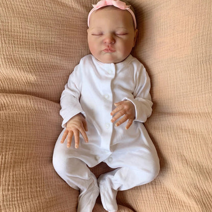 20 Inches Nora Sweet Sleeping Reborn Doll Without Hair