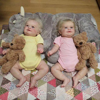 20 Inches Lifelike Amelia and Marvin Open Eyes Reborn Twins Dolls