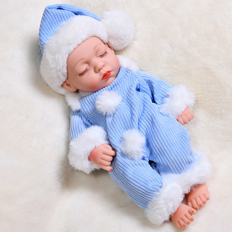 30cm Kaven Mini Reborn Baby Boys With Blue Cloth