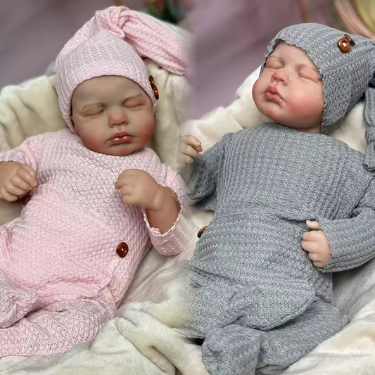 20 Inches Lifelike Closed Eyes Reborn Doll Twin Sisters-Loulou