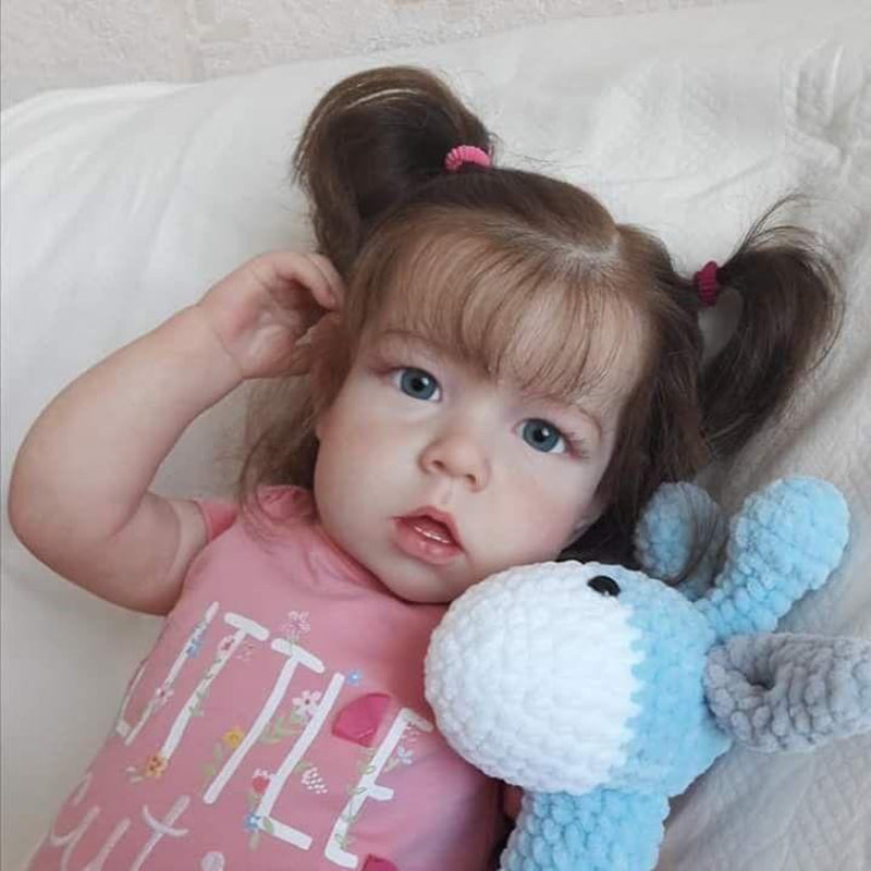 20 Inches Cute Debbie Short Hair Open Eyes Reborn Doll Girl Liam Series