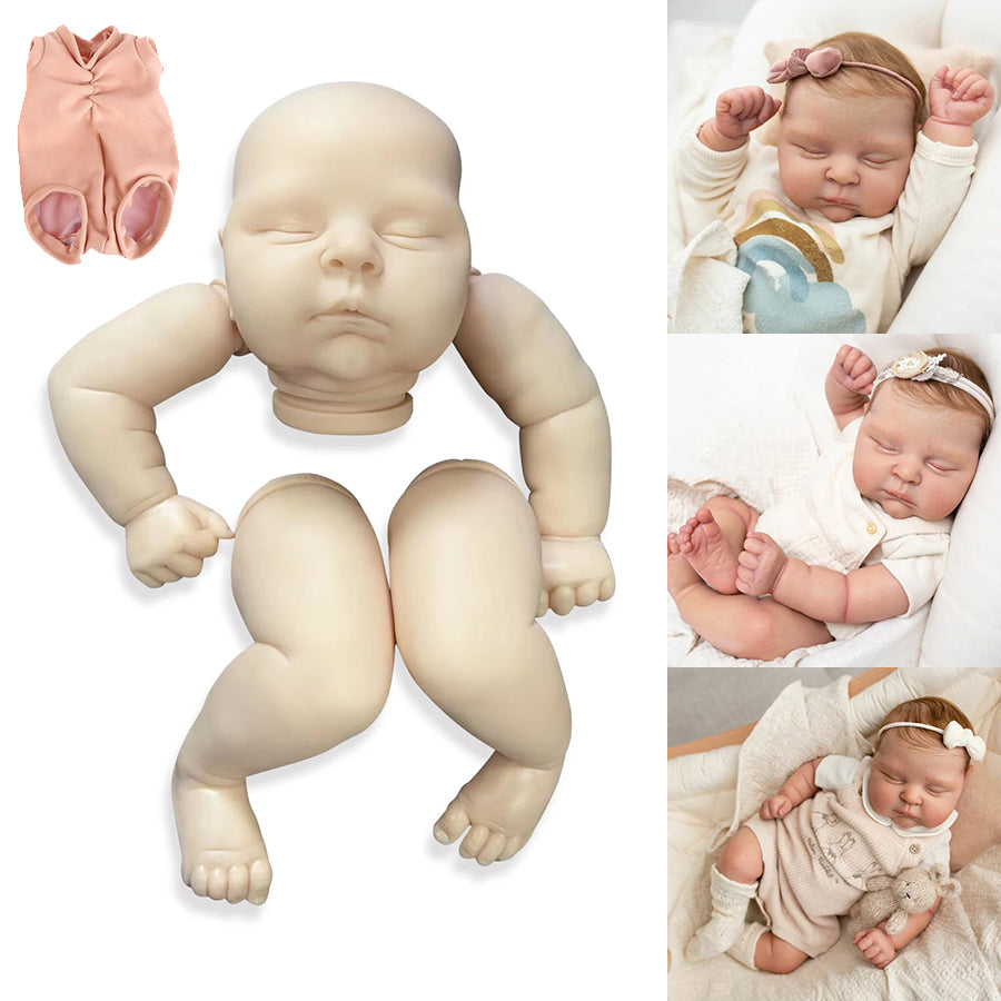 20 inches Closed Eyes Unpainted Reborn Peaches Doll Kit