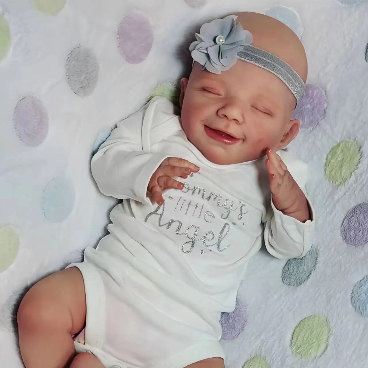 20 inch April Smile Reborn Dolls with Headband