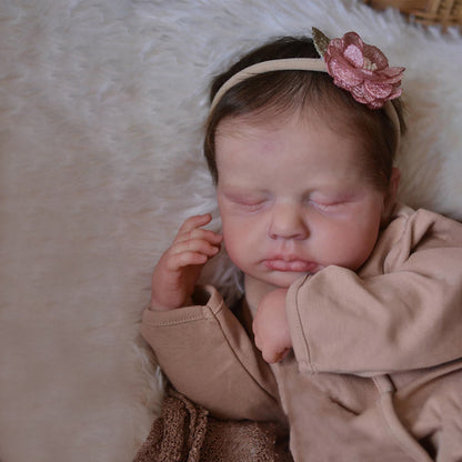 20 Inches Sweet Ina Close Eyes Reborn Doll Girl- Loulou Series