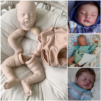 19 inches Sam Closed Eyes DIY Blank Unpainted Reborn Doll Kit